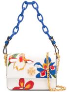 Tory Burch Kira Floral Double Strap Mini Bag - White