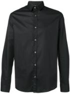 Les Hommes Urban Long-sleeve Fitted Shirt - Black