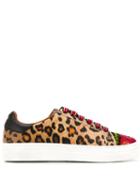 Etro Animal Lace-up Sneakers - Brown