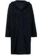 Aspesi Long Hooded Coat - Blue