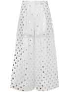 Paskal Wide Leg Polka Dot Trousers - White