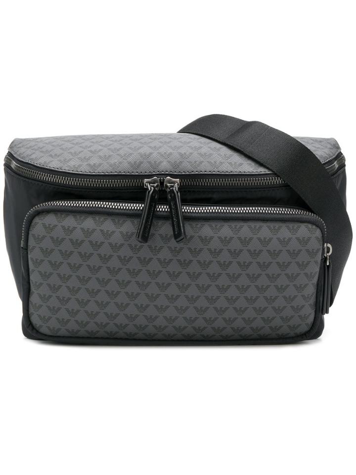 Emporio Armani Logo Print Bum Bag - Grey
