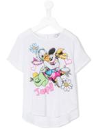 Monnalisa Disney Print T-shirt, Girl's, Size: 10 Yrs, White