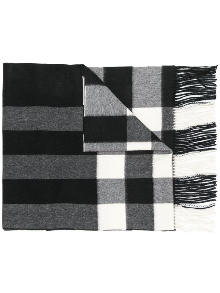 Burberry Check Scarf - White