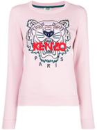 Kenzo Logo Print Jumper - Pink & Purple