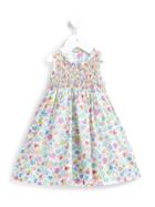 Cashmirino - Floral Print Smock Dress - Kids - Cotton - 6 Mth
