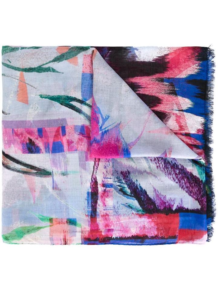 Ps By Paul Smith 'rose Check' Print Scarf, Women's, Silk/modal