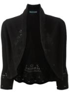 Guild Prime Crochet Rounded Cardigan, Women's, Black, Cotton/acrylic