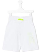 Ea7 Kids - Reflective Logo Shorts - Kids - Cotton - 10 Yrs, White