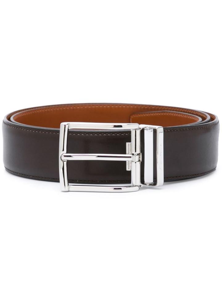 Santoni Classic Belt, Men's, Size: 95, Brown, Leather