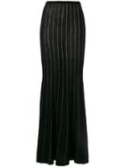 Sonia Rykiel Striped Maxi Skirt - Black