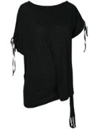 Ann Demeulemeester Tie Feature Wrap Top - Black