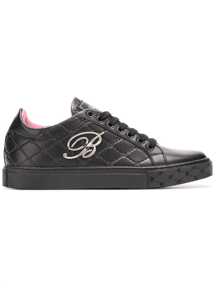 Blumarine Monogram Sneakers - Black