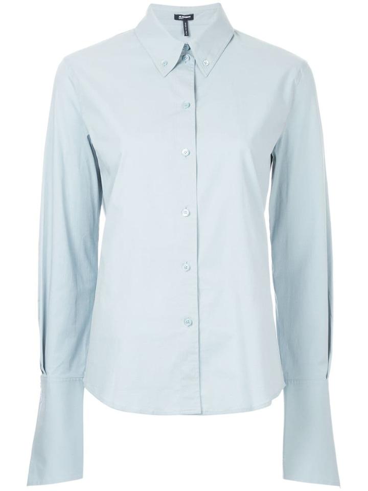 Jil Sander Navy Classic Fitted Shirt - Blue