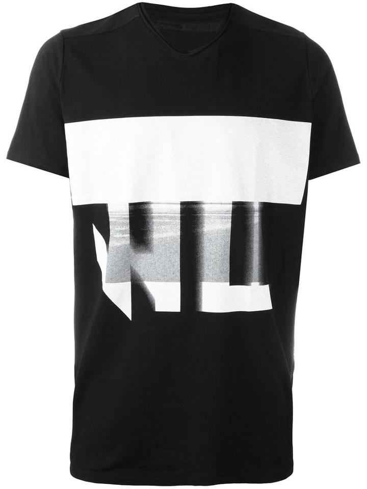 Nil0s 'nl' Print T-shirt, Men's, Size: 2, Black, Cotton