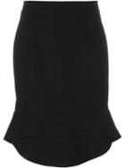Alexander Wang Peplum Hem Pencil Skirt, Women's, Size: 0, Black, Cupro/polyester/spandex/elastane