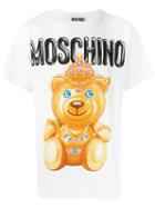 Moschino Bear Print T-shirt, Men's, Size: Large, White, Cotton