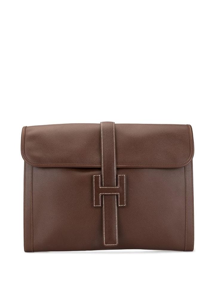 Hermès Pre-owned Jige Gm Clutch - Brown