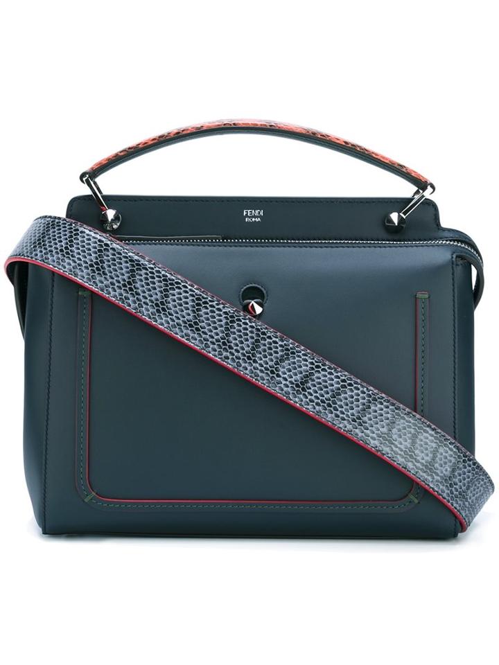 Fendi 'dotcom' Tote, Women's, Calf Leather/watersnake Skin