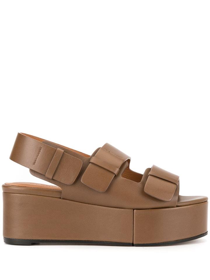 Clergerie Arena Platform Sandals - Brown