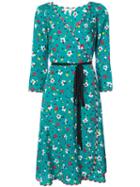 Marc Jacobs - Floral Wrap Dress - Women - Silk - 8, Blue, Silk