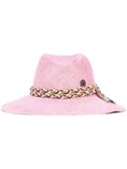 Maison Michel 'virginie' Hat, Women's, Size: Medium, Pink/purple, Paper