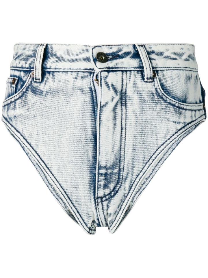 Y / Project Distressed Short Shorts - White