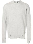 Diesel Distressed Loose Sweater - Grey