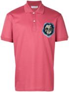 Alexander Mcqueen Embroidered Skull Polo Shirt - Pink