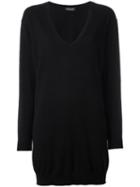 Twin-set V-neck Loose-fit Jumper, Women's, Size: Xl, Black, Cotton/cashmere