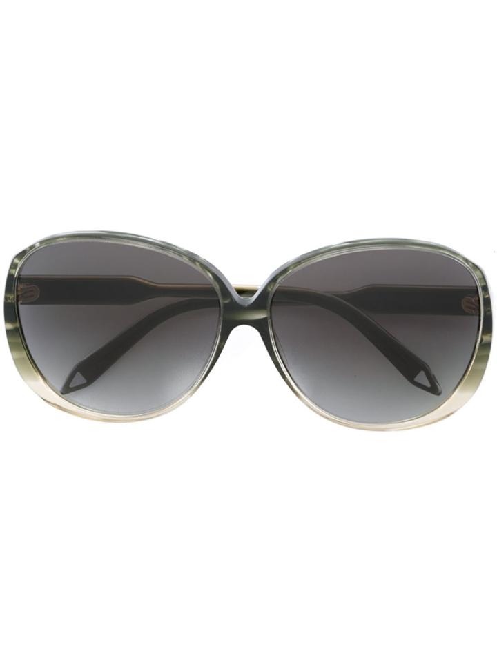 Victoria Beckham Large Oval Sunglasses - Green