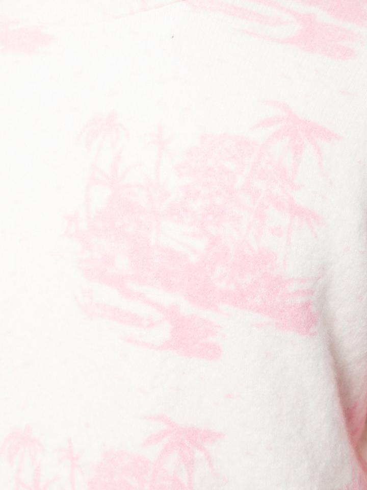 The Elder Statesman Tropics Print Jumer - White