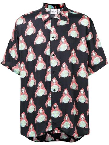 Sss World Corp Preacher Hawaiian Shirt - Black