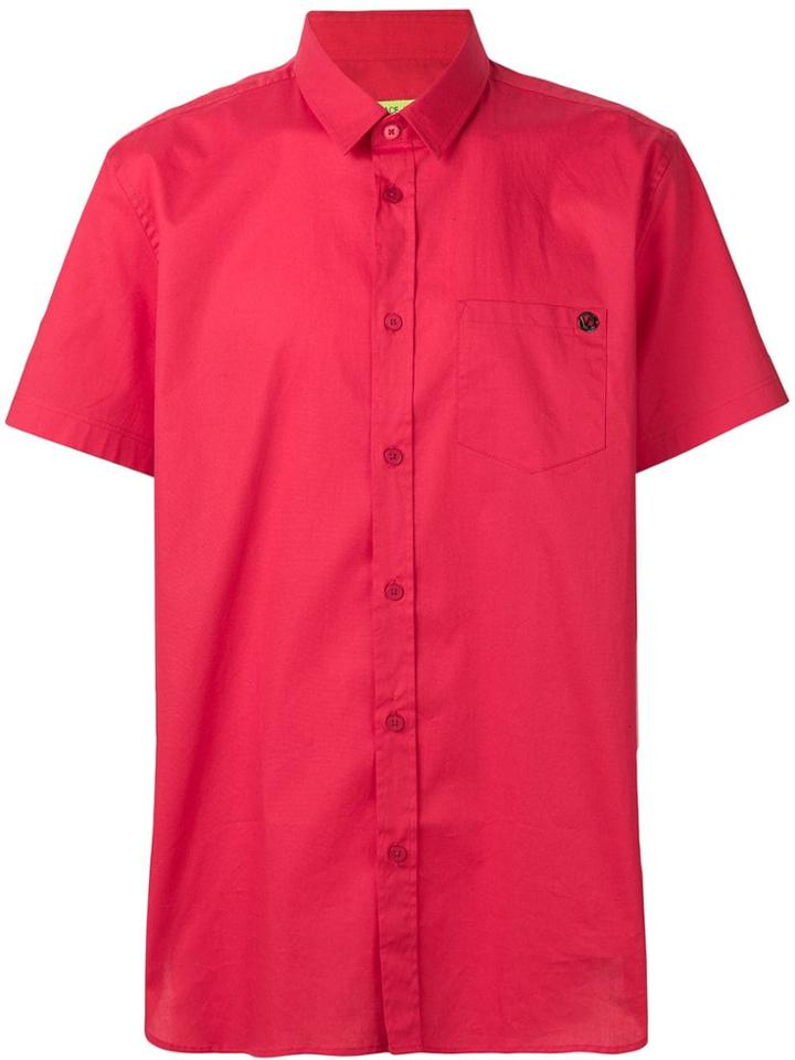 Versace Jeans Plain Button Shirt - Red