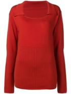 Jacquemus Long-sleeve Fitted Sweater - Red