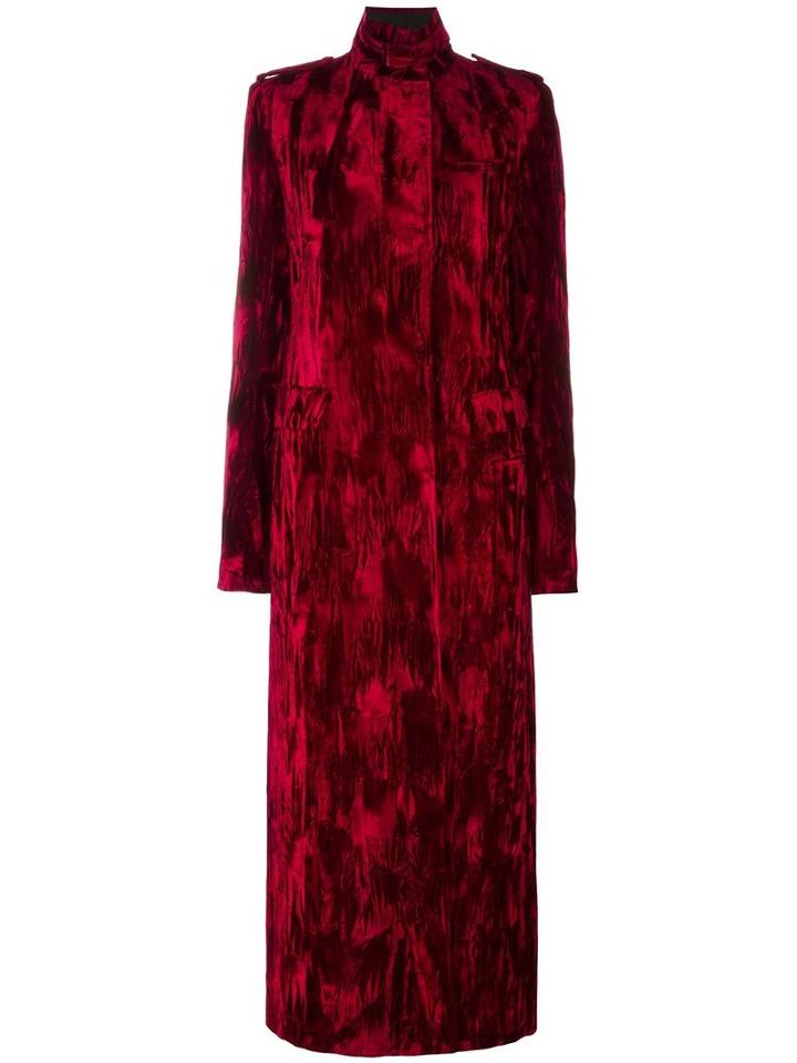 Haider Ackermann Single Breasted Coat, Women's, Size: Small, Red, Cotton