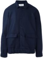 Sunnei Buttoned Shirt Jacket, Men's, Size: Medium, Blue, Wool/polyamide