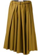 Marni - Gathered Midi Skirt - Women - Cotton - 42, Brown, Cotton