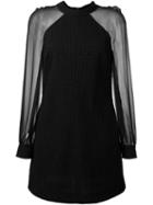 Saint Laurent Broderie Anglaise Dress, Women's, Size: 36, Black, Cotton/silk