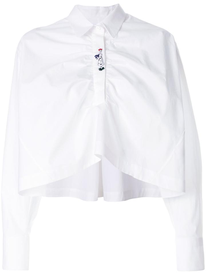 Carven Ruched Asymmetric Shirt - White