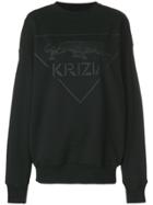 Krizia Logo Print Sweatshirt - Black
