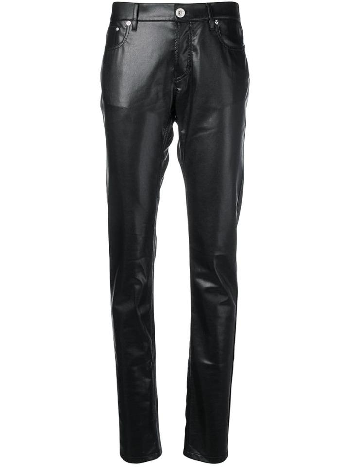 Paco Rabanne Wet-look Trousers - Black