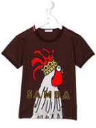 Dolce & Gabbana Kids Rooster T-shirt, Boy's, Size: 12 Yrs, Red