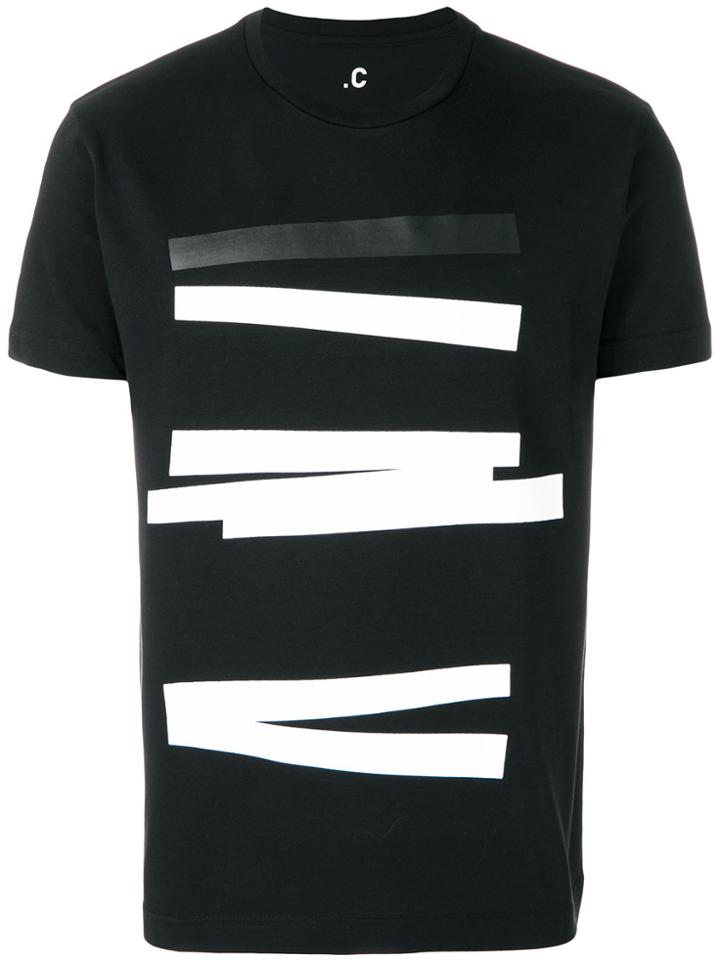 .complain Line Print T-shirt - Black