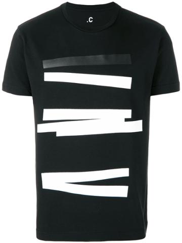.complain Line Print T-shirt - Black