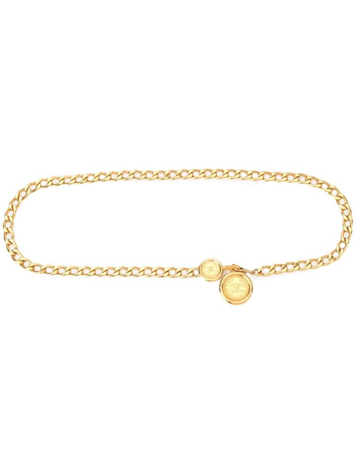 Chanel Vintage Coin Charm Chain Belt - Gold