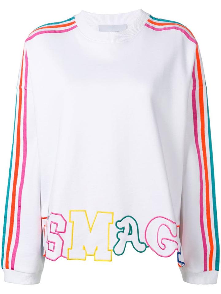 Mira Mikati Logo Embroidered Pullover - White