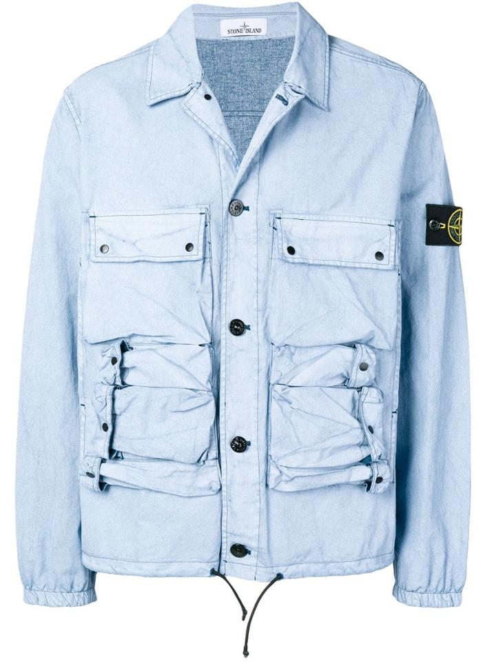 Stone Island Utility Pocket Detailed Jacket - Blue