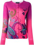 Etro Paisley Print Cardigan, Women's, Size: 46, Pink/purple, Silk/cashmere