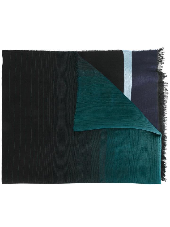 Ps By Paul Smith Striped Scarf, Women's, Blue, Cotton/modal/viscose